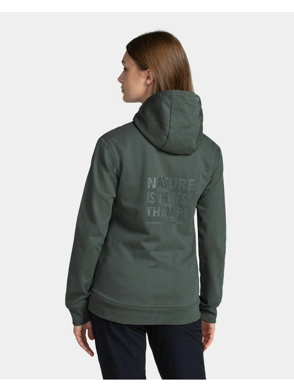 Kilpi Ženska pamučna dukserica Kilpi BERY-W Tamno zelena