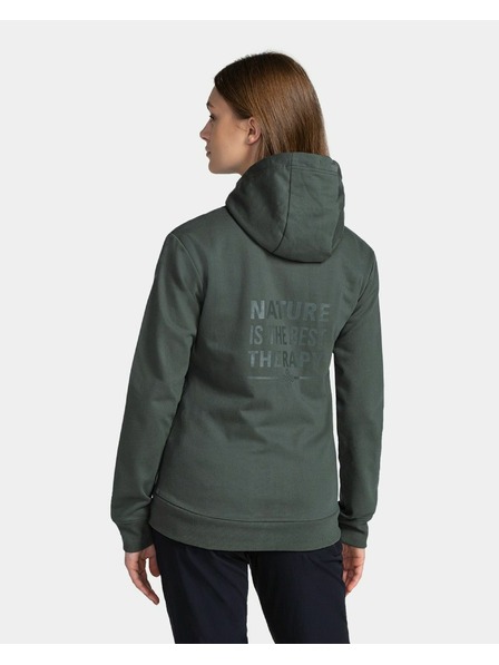 Kilpi Ženska pamučna dukserica Kilpi BERY-W Tamno zelena