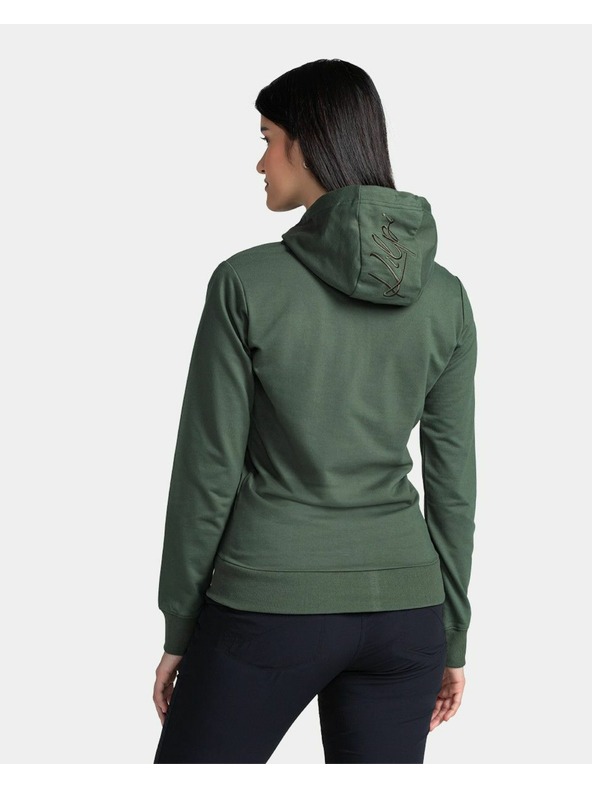 Kilpi Ženska pamučna dukserica Kilpi TARALI-W Tamno zelena