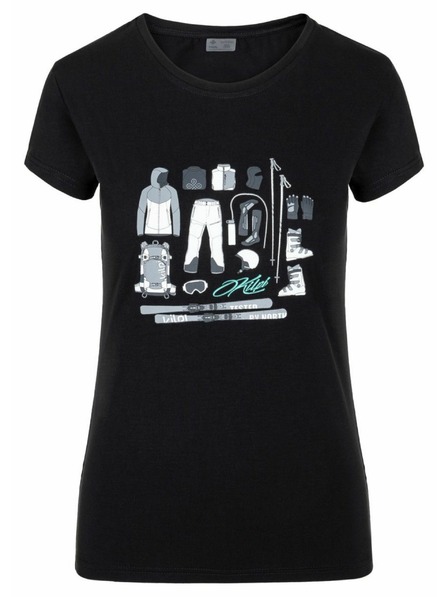 Kilpi Ženska majica s kratkim rukavima Kilpi TORNES-W Crna