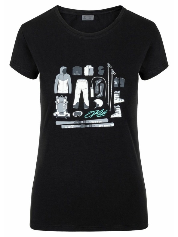 Kilpi Ženska majica s kratkim rukavima Kilpi TORNES-W Crna