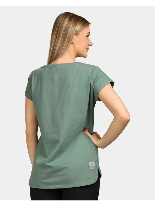 Kilpi Ženska pamučna majica kratkih rukava Kilpi NELLIM-W kaki boje