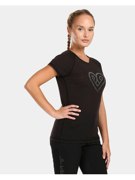 Kilpi Ženska majica od merino vune Kilpi ZARJA-W Crna