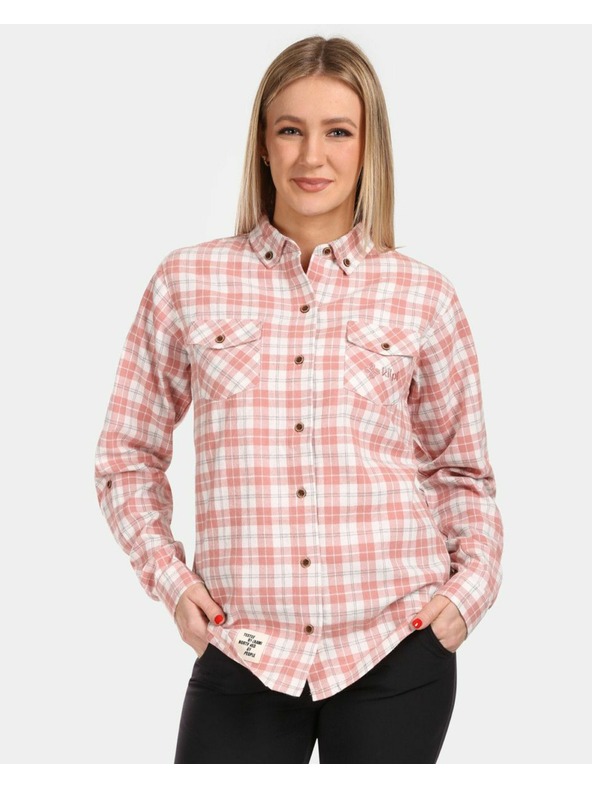 Kilpi Ženska sportska flanelska majica Kilpi FLANNY-W Pink