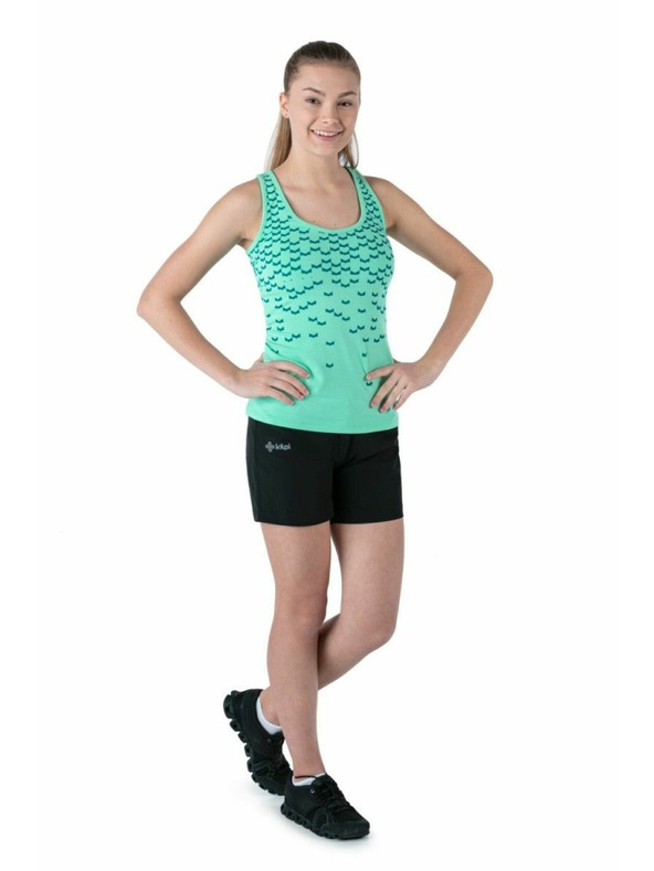 Kilpi Ženski pamučni top Kilpi LEAVES-W Tirkizna