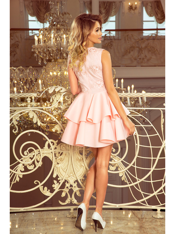 numoco ALEXIS - Ekskluzivne haljine s čipkom i izrezom - pastelno ružičaste