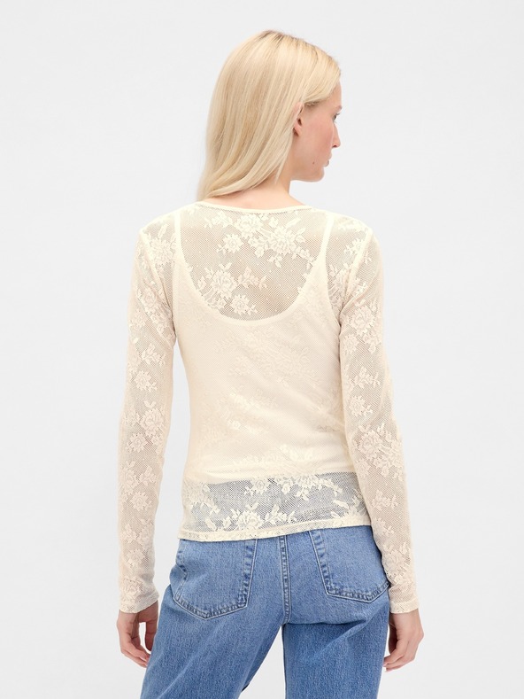 GAP Čipkasti prozirni top GAP