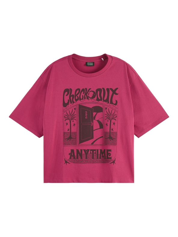 Scotch & Soda Tamno roza ženska majica kratkih rukava Scotch & Soda