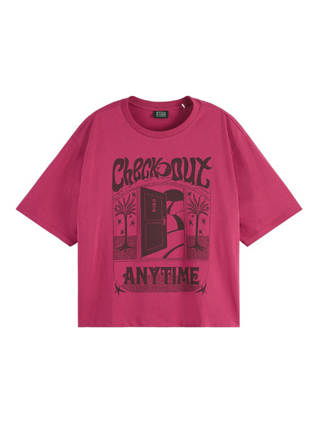 Scotch & Soda Tamno roza ženska majica kratkih rukava Scotch & Soda