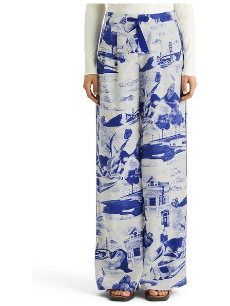 Scotch & Soda Scotch & Soda Eleni plave ženske hlače s uzorkom