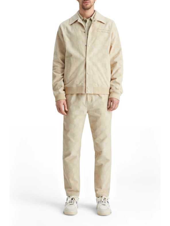 Scotch & Soda Scotch & Soda College krem ​​jakna od samta za muškarce