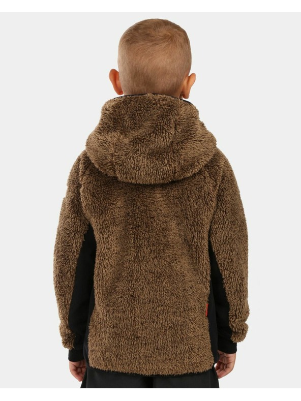 Kilpi Dječački dlakavi flis hoodie s kapuljačom Kilpi NORKA-JB Smeđa