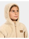 Kilpi Djevojčinski dlakavi flis hoodie s kapuljačom Kilpi NORKA-JG Bež