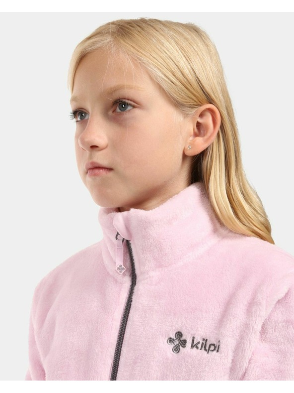 Kilpi Djevojčinski dlakavi flis hoodie Kilpi SKATHI-JG Svijetlo ružičasta