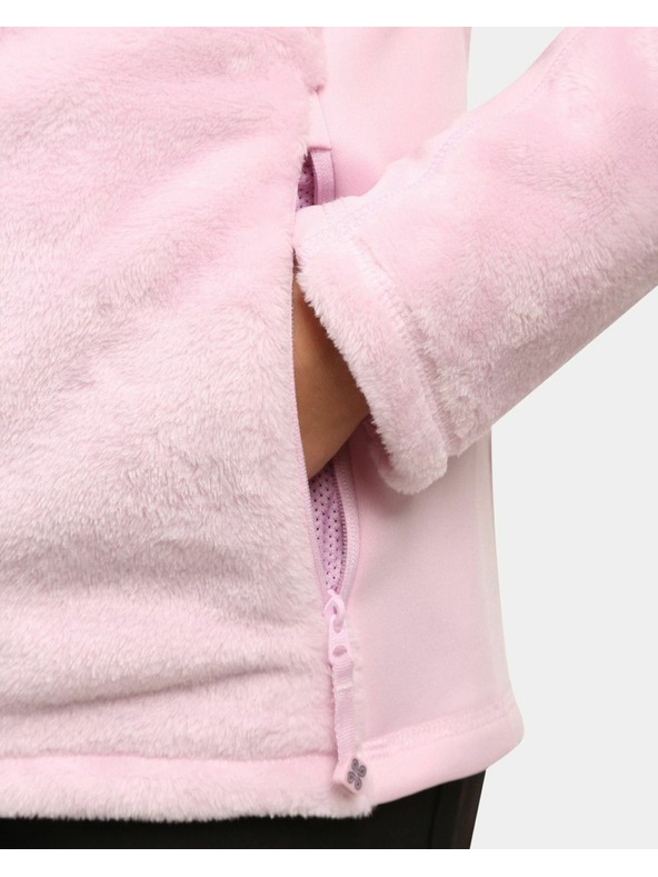 Kilpi Djevojčinski dlakavi flis hoodie Kilpi SKATHI-JG Svijetlo ružičasta