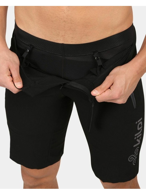 Kilpi Muške biciklističke kratke hlače Kilpi HIXON-M 2u1 za brdski biciklizam Crna