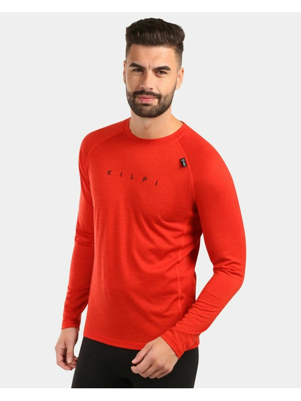 Kilpi Muška termo majica dugih rukava od MERINO WOOL Kilpi MAVORA TOP-M Crvena