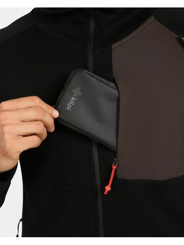 Kilpi Muški pulover od merino vune s kapuljačom Kilpi MERINI-M Crna