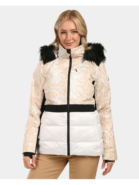 Kilpi Ženska skijaška jakna s integriranim grijanjem Kilpi LENA-W Bijela