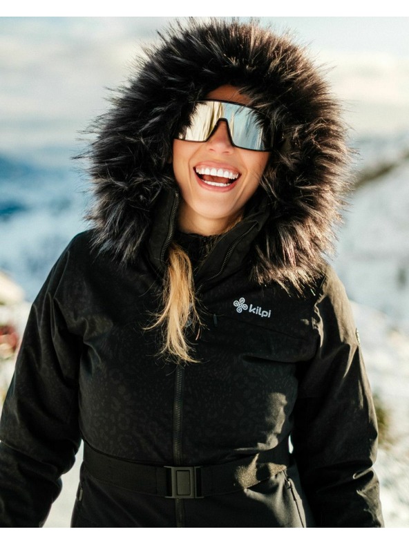 Kilpi Ženska skijaška jakna s integriranim grijanjem Kilpi LENA-W Crna