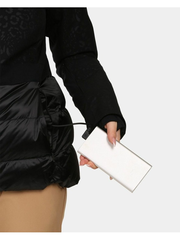 Kilpi Ženska skijaška jakna s integriranim grijanjem Kilpi LENA-W Crna