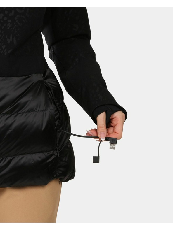 Kilpi Ženska skijaška jakna s integriranim grijanjem Kilpi LENA-W Crna