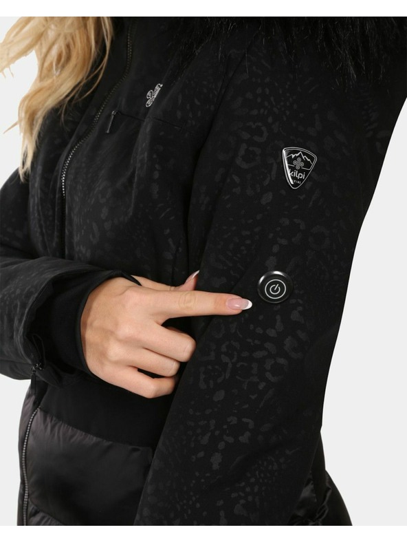 Kilpi Ženska skijaška jakna s integriranim grijanjem Kilpi LENA-W Crna