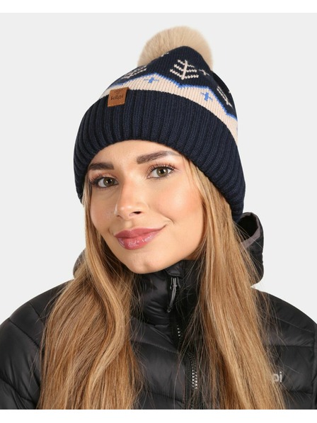 Kilpi Ženska zimska modna kapa Kilpi CARMEN-W Tamno plava