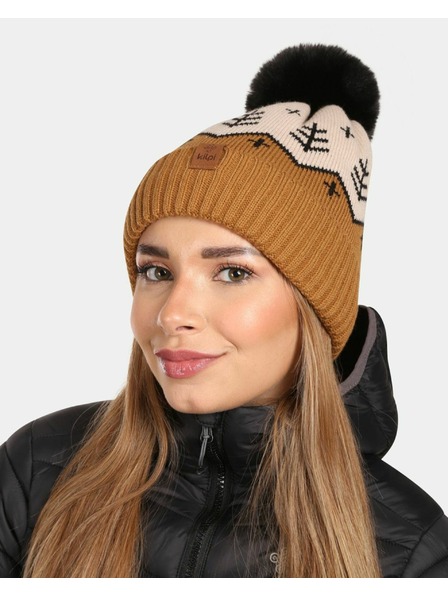 Kilpi Ženska zimska modna kapa Kilpi CARMEN-W Smeđa