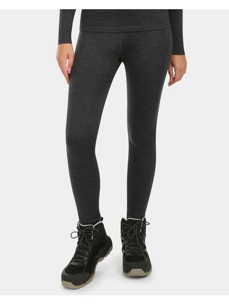 Kilpi Ženske termo hlače iz MERINO WOOL Kilpi MAVORA BOTTOM-W Crna