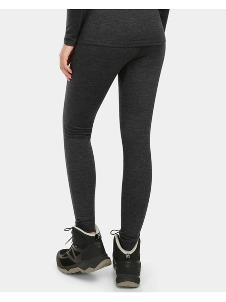 Kilpi Ženske termo hlače iz MERINO WOOL Kilpi MAVORA BOTTOM-W Crna