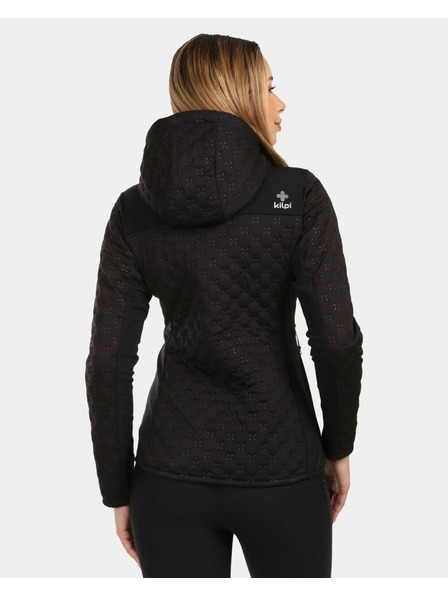 Kilpi Ženska zatopljena flis dukserica s kapuljačom Kilpi NEVIA-W Crna