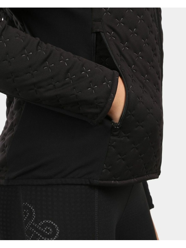 Kilpi Ženska zatopljena flis dukserica s kapuljačom Kilpi NEVIA-W Crna