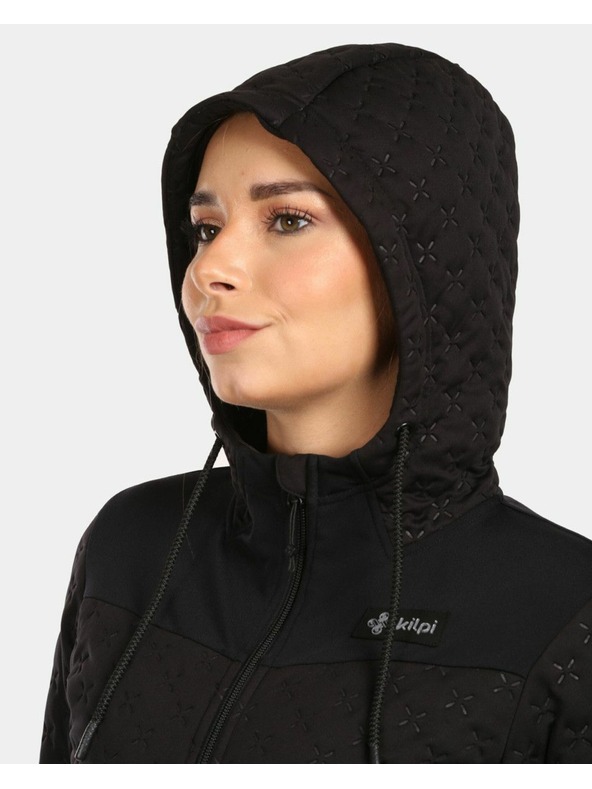 Kilpi Ženska zatopljena flis dukserica s kapuljačom Kilpi NEVIA-W Crna