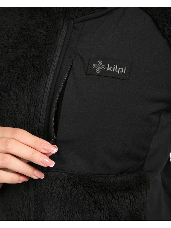 Kilpi Ženska kosmatа flis dukserica s kapuljačom Kilpi NORKA-W Crna