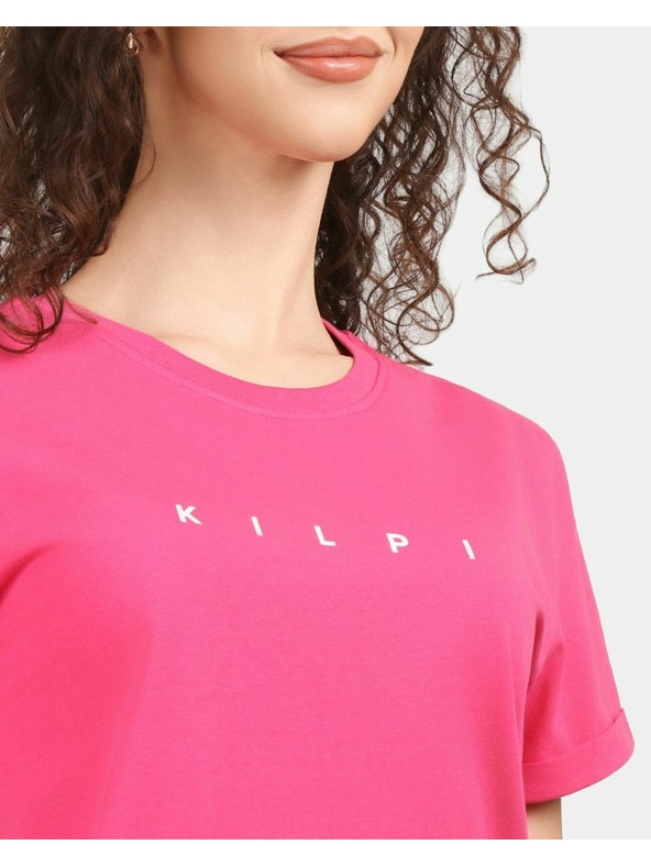 Kilpi Ženska pamučna majica s kratkim rukavima Kilpi PROLIX-W Ružičasta
