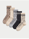 Marks & Spencer Rebraste čarape s visokim udjelom pamuka, set od 5 parova (6 male – 7 velike) Marks & Spencer višebojna