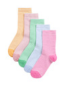Marks & Spencer Prugaste čarape s visokim udjelom pamuka, set od 5 parova (6 male – 7 velike) Marks & Spencer višebojna