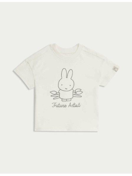 Marks & Spencer Majica Miffy™ s visokim udjelom pamuka (1–8 godina) Marks & Spencer krem