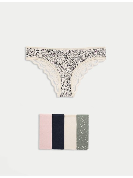 Marks & Spencer Brazilske gaćice s printom i visokim udjelom pamuka Marks & Spencer zelena