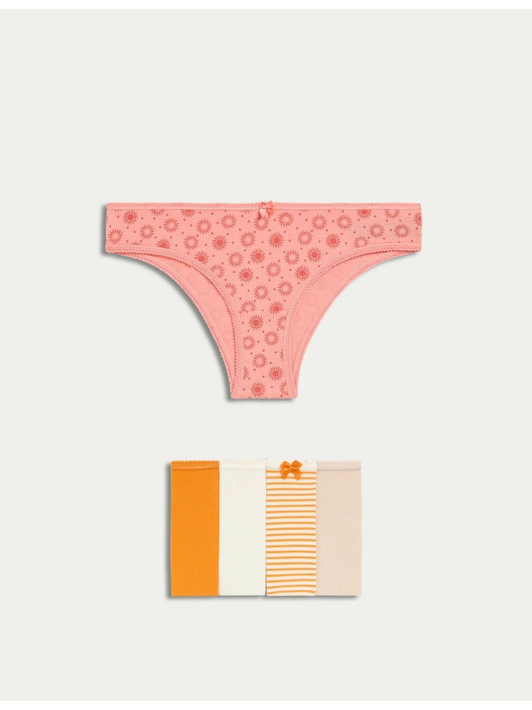 Marks & Spencer Brazilske gaćice s visokim udjelom pamuka i Lycra™ materijalom, 5 kom Marks & Spencer narančasta