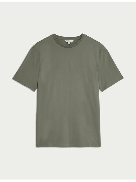 Marks & Spencer Majica od premium pamučne tkanine, uski kroj Marks & Spencer zelena