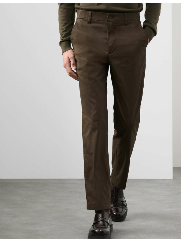 Marks & Spencer Super lagane hlače chino hlače, standardne Marks & Spencer zelene boje