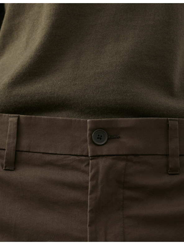 Marks & Spencer Super lagane hlače chino hlače, standardne Marks & Spencer zelene boje