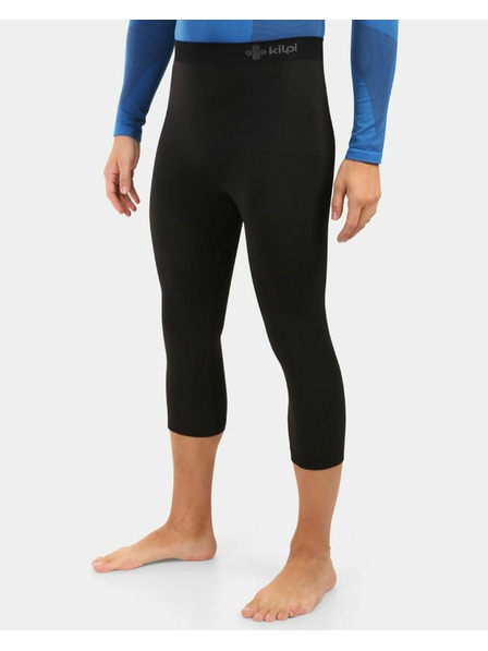 Kilpi Muške bešavne 3/4 termo hlače Kilpi NIELO-M Crne
