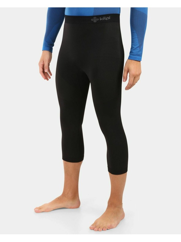 Kilpi Muške bešavne 3/4 termo hlače Kilpi NIELO-M Crne