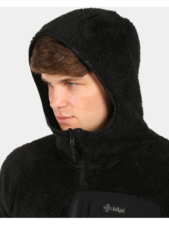 Kilpi Muška kosmatа flis dukserica s kapuljačom Kilpi NORKA-M Crna