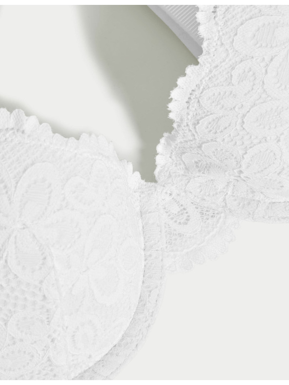 Marks & Spencer Čipkasti grudnjak Cleo s polu-posudom i žicom, vel. A–E Marks & Spencer bijela