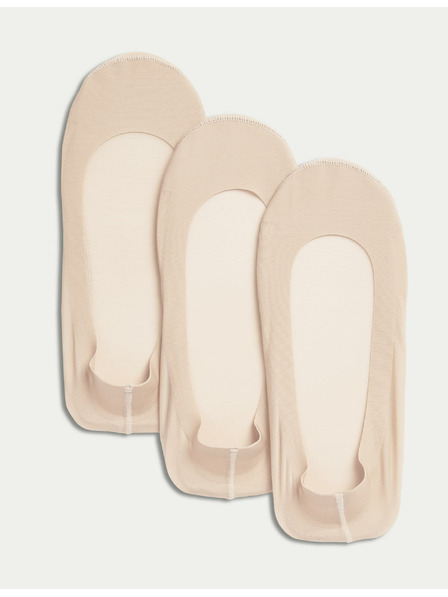 Marks & Spencer 3 kom nisko postavljenih čarapa Marks & Spencer bež
