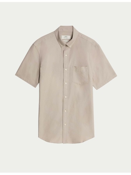 Marks & Spencer Ultimate Marks & Spencer Pure Cotton Oxford Shirt Cream